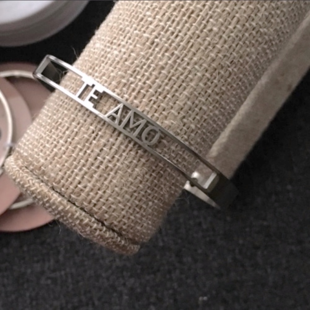 I love you bracelet Spanish bangle te amo silver